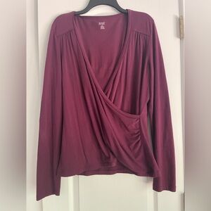 a.n.a Deep Burgundy/Maroon/Wine Blouse